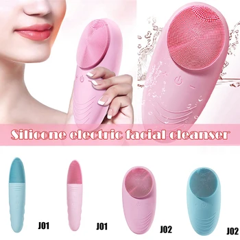 

Waterproof Electric Soft Silicone Clean Facial Cleansing Brush for Deep Cleansing Face Washing Machine Cleaning Massager KG66