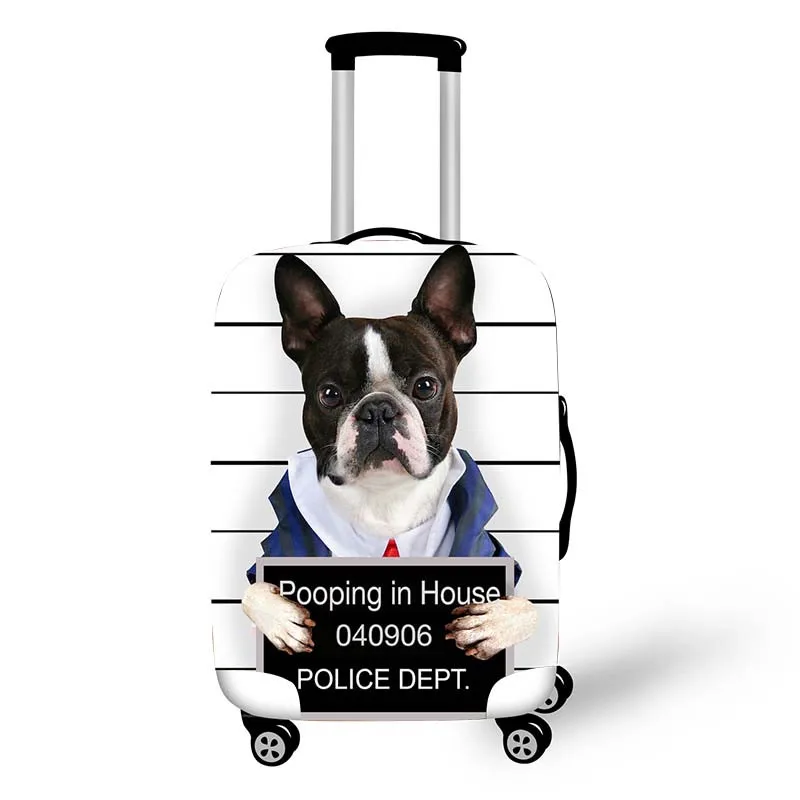 Funny Bad Guilty Dog Luggage Cover Travel Accessories Elastic Suitcase Protective Cover Anti-dust Case Covers For 18-28 Inch 2