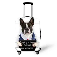 Funny Bad Guilty Dog Luggage Cover Travel Accessories Elastic Suitcase Protective Cover Anti-dust Case Covers For 18-28 Inch 2