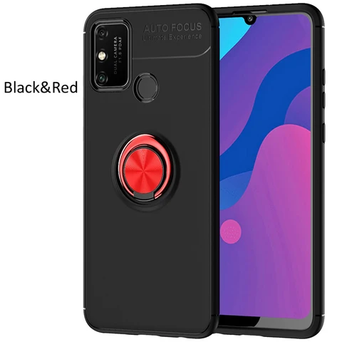 Shockproof Case For Realme 7i 7 Pro C17 C15 C12 Q2 Pro Q2i Soft Silicone Magnetic Ring Phone back cover for Realme V5 V3