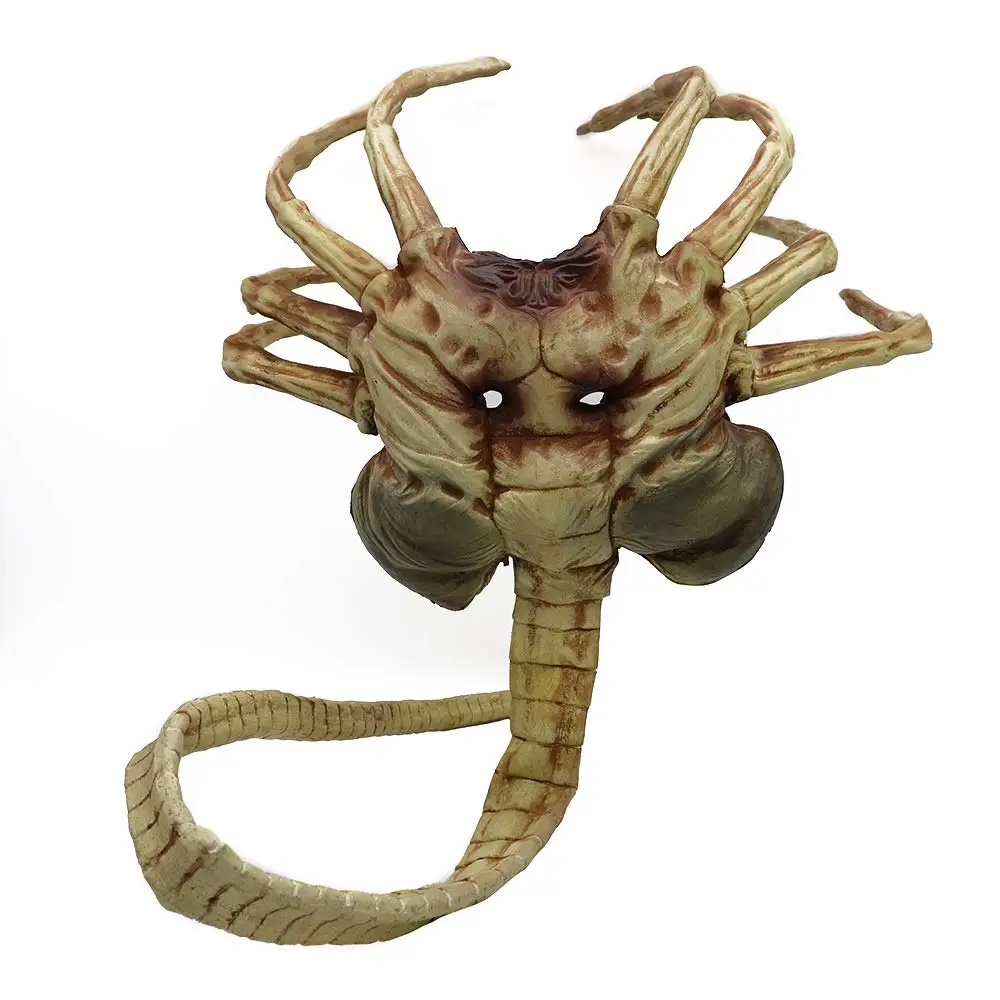 Alien Facehugger маска для лица Xenomorph Hugger костюм Хэллоуин реквизит латекс страшные когти насекомое|Шутки и розыгрыши| | АлиЭкспресс