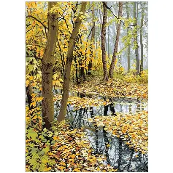 

Autumn landscape patterns Counted Cross Stitch 11CT 14CT 18CT DIY Chinese Cross Stitch Kits Embroidery Needlework Sets