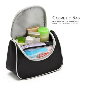

Cosmetic bag large capacity wash bag black ladies bag cosmetic bag curved bag
