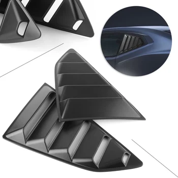 

Matte Black Car Rear Window Louver Cover Vents Protection Grille For 2016 2017 2018 Chevy Camaro Coupe