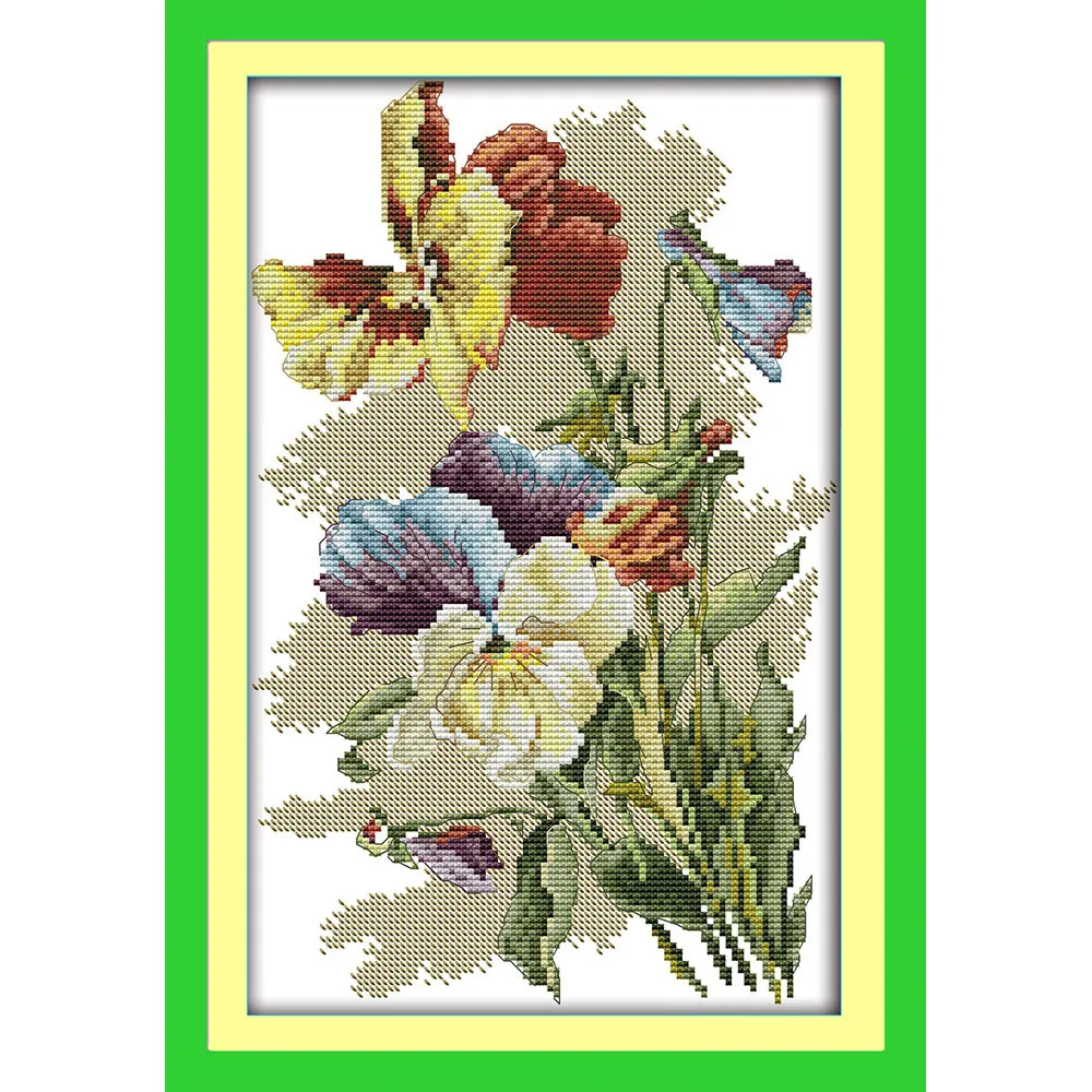 Everlasting Love Pansy (4) китайские наборы крестиков экологичный хлопок чистый Печатный 14CT