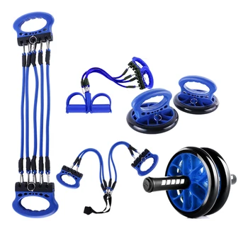 

Combination Fitness Equipment Set Multi-Functional Fitness Trainer Can Be Combined Into A Belly Wheel, Push-Up Support, Puller,