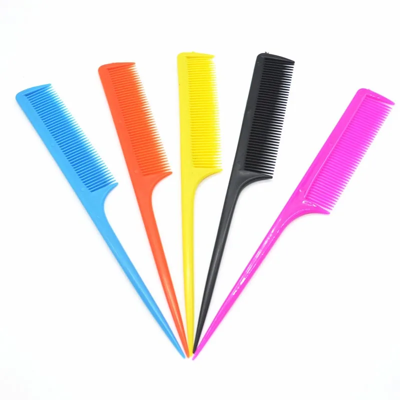 multicolor 10 шт. пластиковые гребни для ухода за волосами, гребни для волос с острым носком - Цвет: multicolor