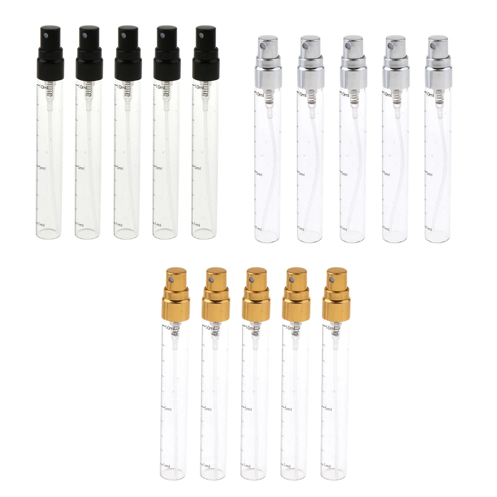 15Pieces Empty Perfume Aftershave Spray Bottles Refillable Fine Mist Sprayer 10ml