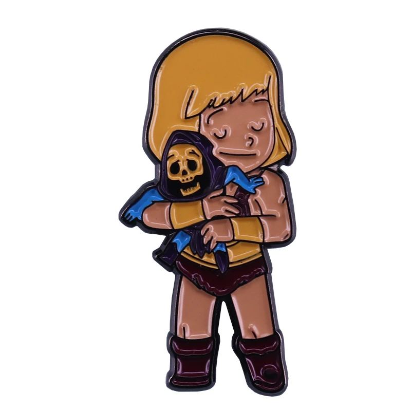 

He-Man & skeletor enamel pin Masters of the universe fans creative collection