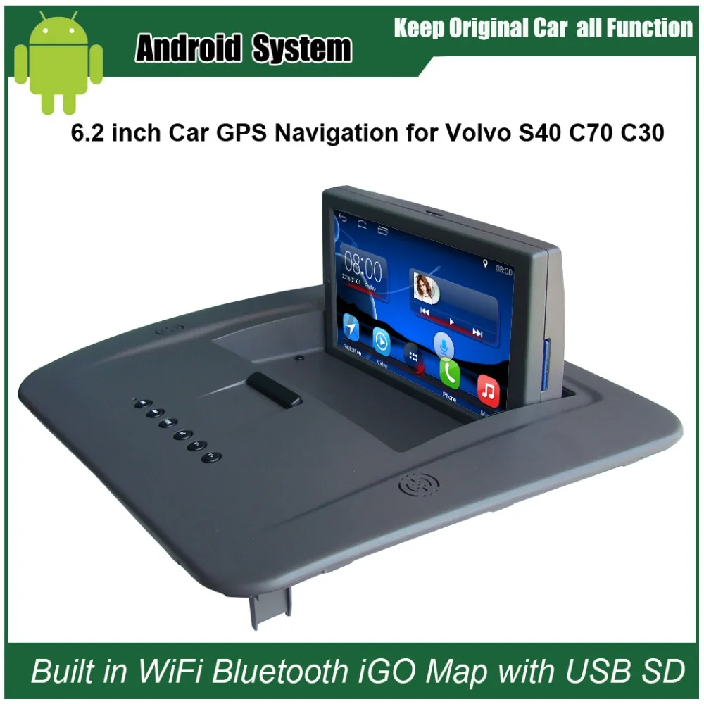 6.2 inch Android 7.1 Capacitance Touch Screen Car Media Player for VOLVO S40 C30 C70 GPS Navigation Bluetooth Video player