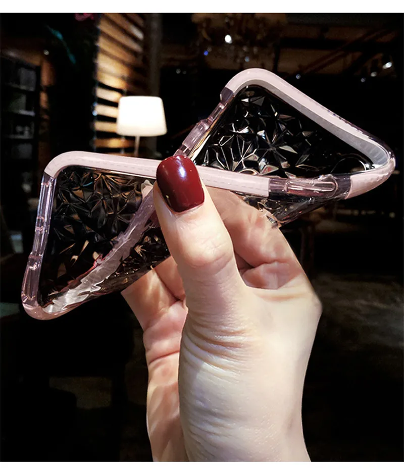 100Pcs Luxury Jelly Diamond Phone Case For iPhone