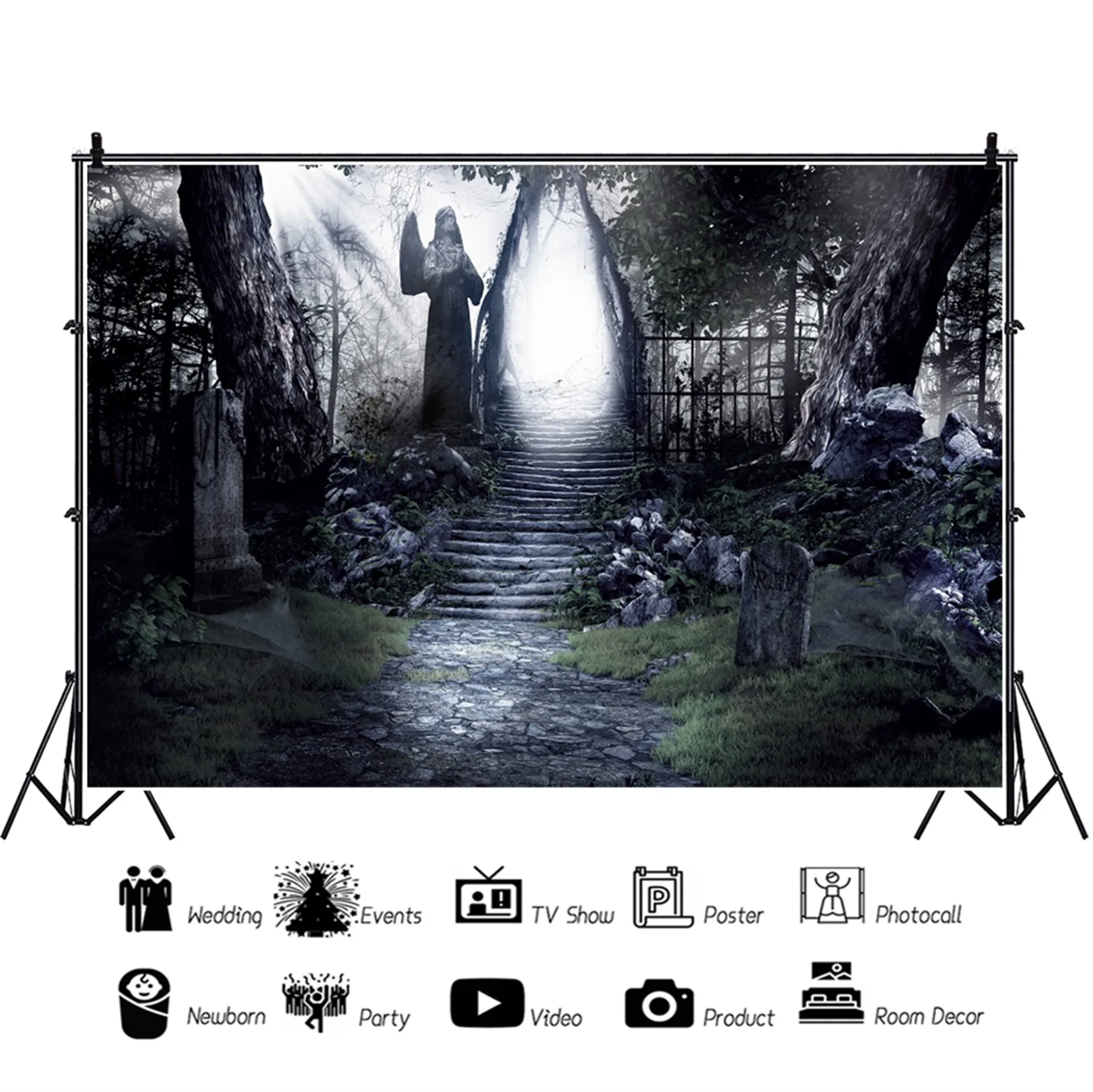 Yeele Photocall ҷ  Terror Forest Tomb Baby Portrait Ƽ     Ʃ 