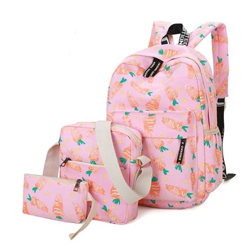 

3pcs/set Printing School Bags For Girls Teenager Schoolbag Fashion School Backpacks For Children Kids Travel Bag Bagpack mochila