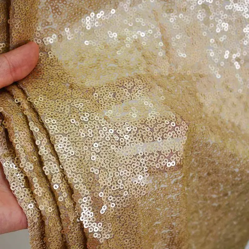 10 ярдов материалы ручной работы 3 мм блесток ткань блесток ткань для платья Making-M191010 - Цвет: Matte Gold