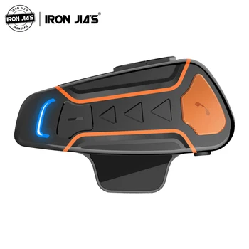 

IRON JIA'S 1200M Bluetooth Intercom Motorcycle Helmet Interphone Headset Waterproof Wireless Bluetooth Moto Headset Interphone
