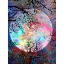 Полный 5D Diy Daimond картина крестиком лесной лунный свет 3D Алмазная живопись роспись круглыми стразами вышивка Диамант