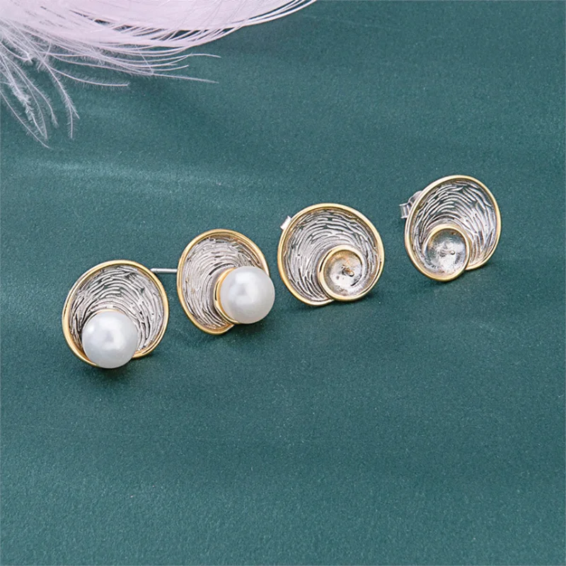 MeiBaPJ, настоящее 925 пробы, серебро, спиральная форма, Модный Ювелирный Набор, натуральный жемчуг, подвеска, кольцо, серьги, свадебные ювелирные изделия для женщин