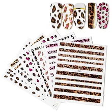 

New 3D Ultrathin Nail Stickers Leopard Print Designer Sexy Art Water Decals Sliders for Nails Accessories Decoration Manicure