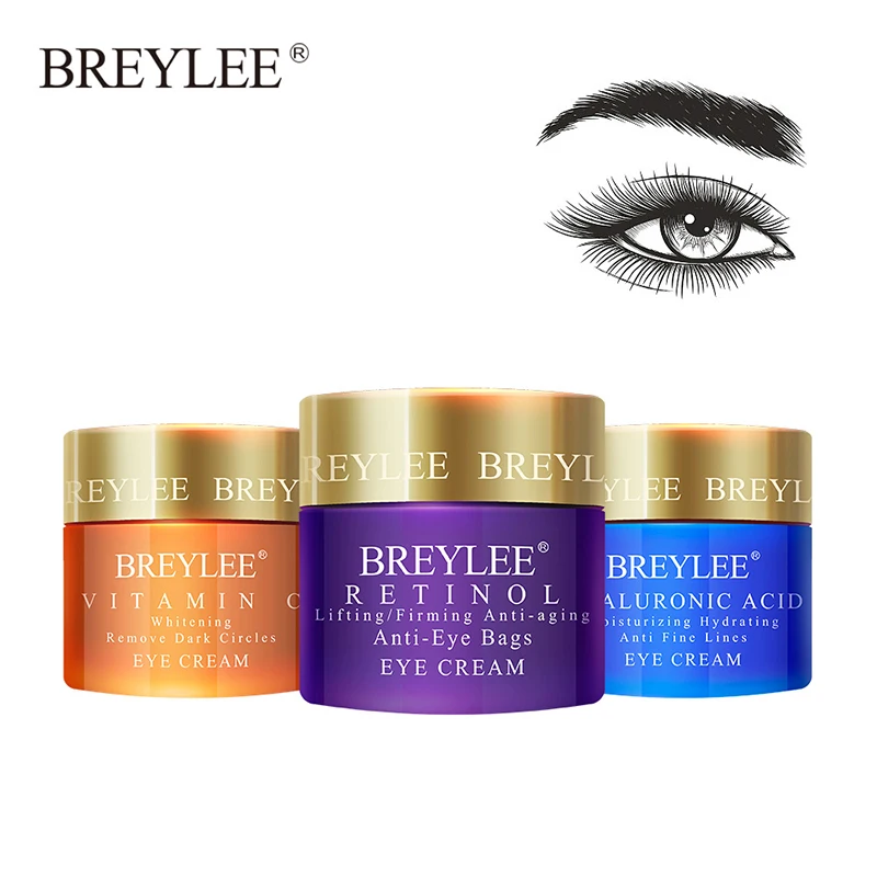 

BREYLEE Eye Cream Eyes Serum Retinol Anti-Wrinkle Ageless Firming Hyaluronic Acid Moisturizing Vitamin C Whitening Skin Care 20g