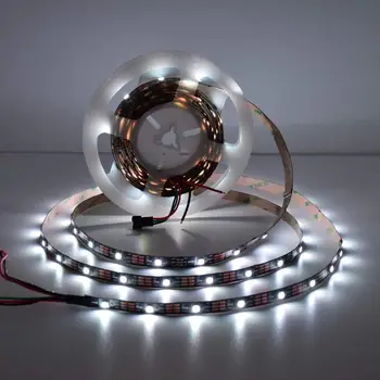 

SK6812 RGBW Individually Addressable LED Pixel Strip DC5V 4 Color in 1 RGB+White 6000K 30LEDs/30Pixels/M 16.4FT 150LEDs 5M SPI/D