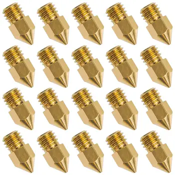 

20 PCS 3D Printer Nozzle 0.4mm MK8 Extruder Head for Creality Cr10