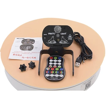 

3 Lens 60 Patterns Projection Lamp Remote Control Beam Scanning RGB Stage Light