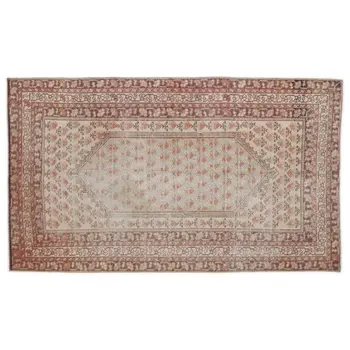

Handmade Natural Vintage Turkish Area Rug 140x236 Cm-4'7''X7'9''