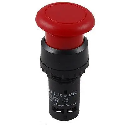 

Red Mushroom Cap 1NO 1NC Momentary Press Button Switch