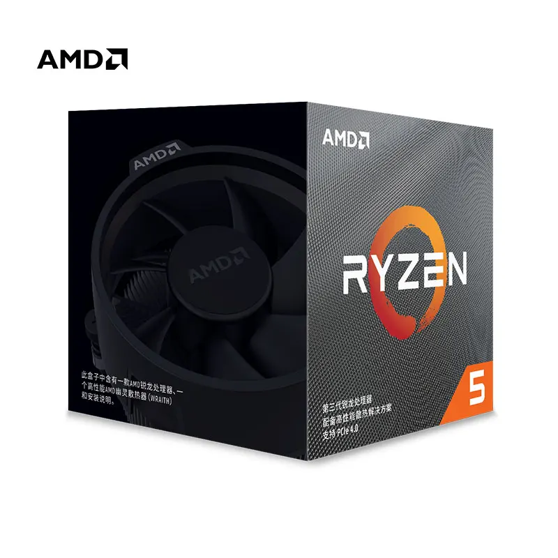 Процессор AMD Ryzen 5 3600X R5 3600X3,8 GHz шестиядерный 12-Thread 7NM 95W L3 = 32M 100-000000022 cpu Socket AM4 с охлаждающим вентилятором