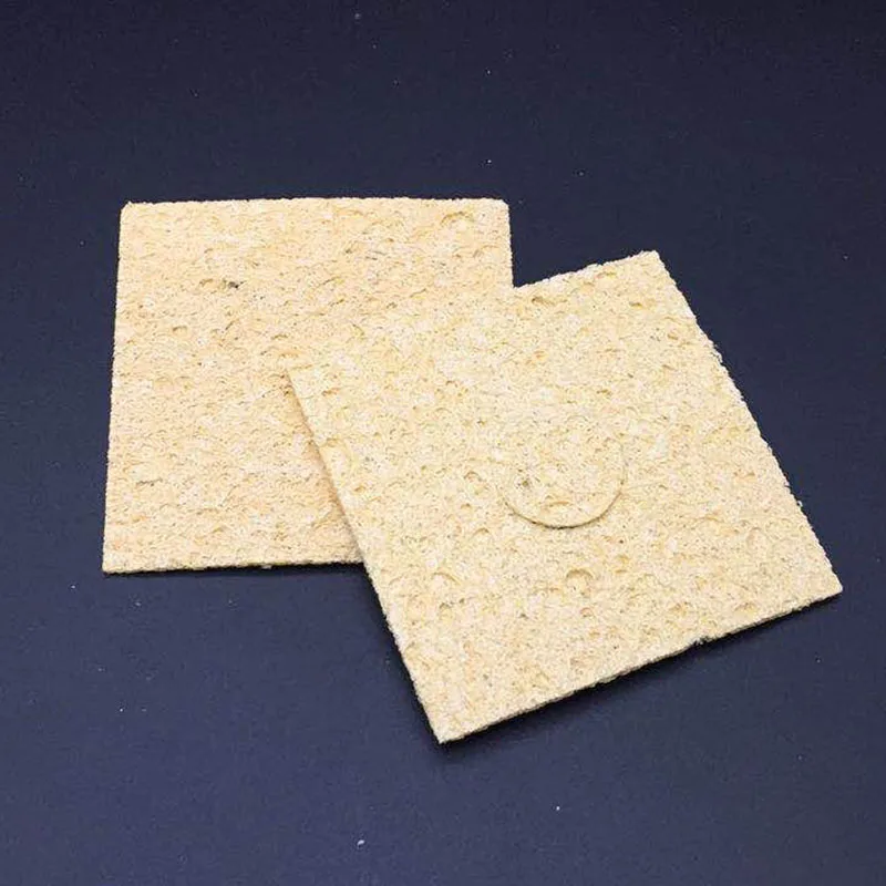 

High temperature resistant cleaning sponge with round holes for cleaning the soldering iron tip soldering and removing tin