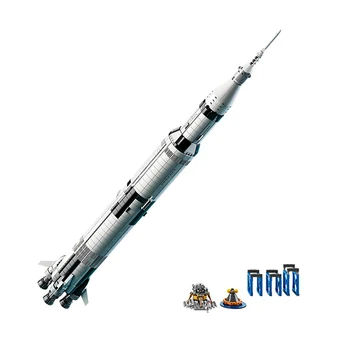 

BuildMOC Ideas series The Apollo Saturn V Model Building Blocks set Compatible 21309 37003 classic education Toys for children
