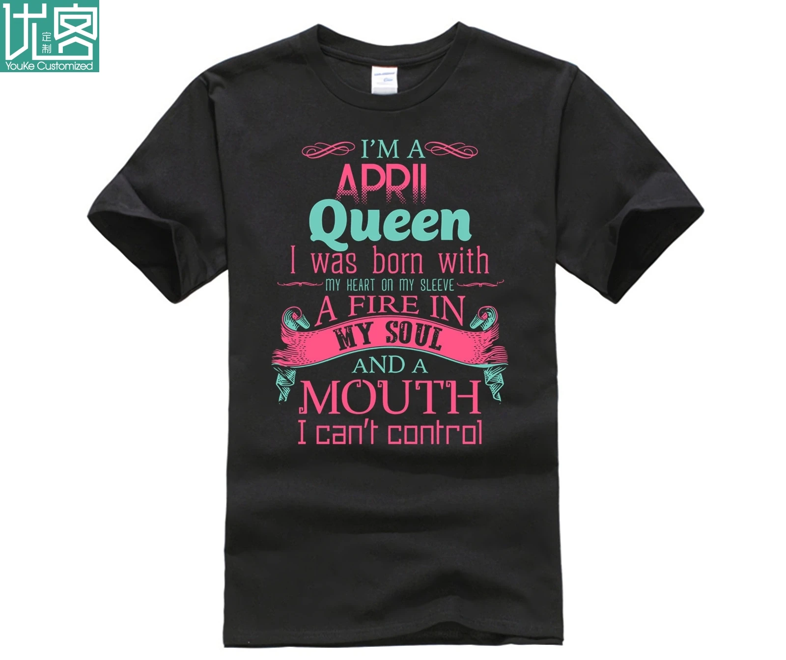2020 April Queen I Was Born With A Fire In My Soul Tshirt | Мужская одежда