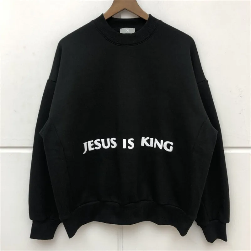 Kanye West, качественные толстовки с надписью «Jesus Is King», женские и мужские толстовки, толстовка в стиле хип-хоп, толстовки с капюшоном, пуловеры для мужчин