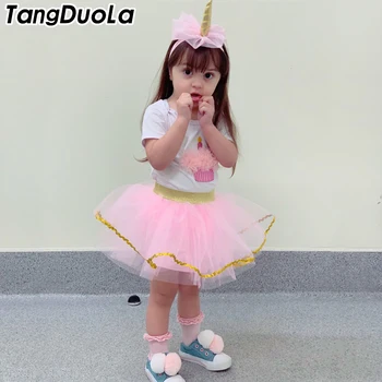 

3Pcs Baby Girls Birthday Christmas Outfit 1st Party Tutu Clothes Set with Headband 2nd Bodysuit Pettiskrit Suit Spring