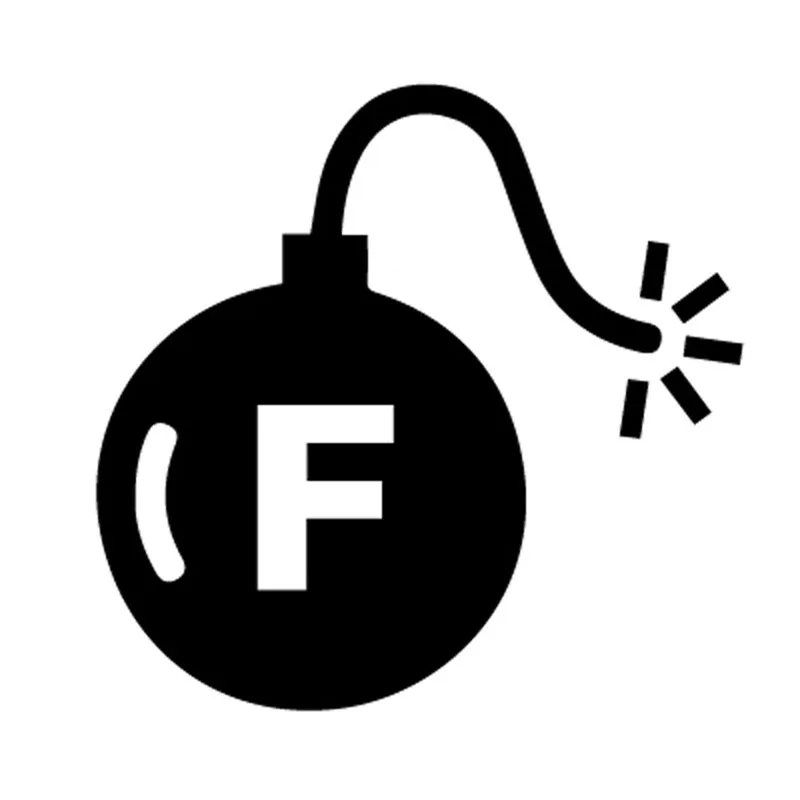 

Funny F Bomb Car Stickers Car Styling Accessories Vinyl Motorcycle Decal PVC 11cm*11cm