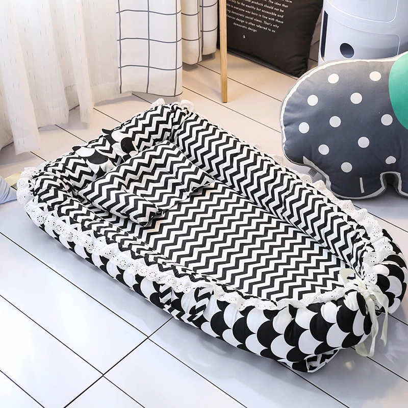 Портативная детская кроватка складная детская кровать для путешествий мягкая удобная подушка для новорожденных многофункциональная