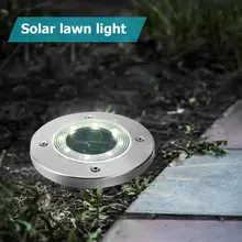 4 шт. 8LED солнечный светильник для газона, лампа для улицы, водонепроницаемый светильник для двора, подземный светильник