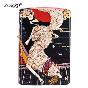 

Lighter Creative Tide Color Paint Fox Retro Grinding Wheel Pure Personality