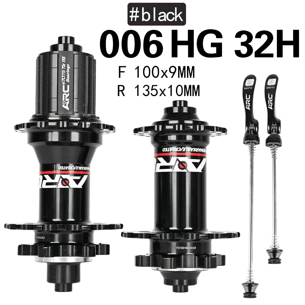 Bicycle Hubs Sealed Bearing MTB Mountain Bike Hubs Quick Release set 32 28 36Holes Disc Brake QR 4 Bearings 4 Pawls 399g ARC 006