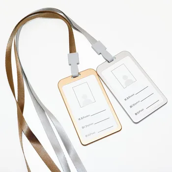 

ID Badge Holder Name Tag Customized Free Inner Page Staff Business Card Cover Badge Holders School Office Stationery Supplies