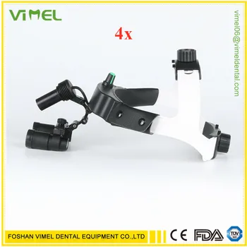 

4x magnify high intensity led light surgical magnifier Dental Leather Headband surgeon operation Headlight