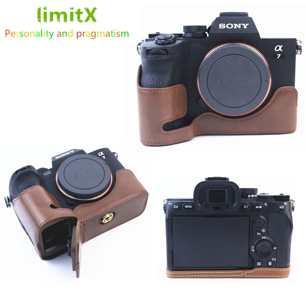 Color : Brown Camera Bag Great 1/4 inch Thread PU Leather Camera Half Case Base for Sony ILCE-A9 A9 A7RIII Color : Brown Camera Bag Great 1/4 inch Thread PU Leather Camera Half Case Base for Sony ILCE-A9 A9 A7RIII
