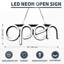 

LED Open Sign for Business -White Neon Style Open Light Signs Lamp Beautiful Design to Attract Customers