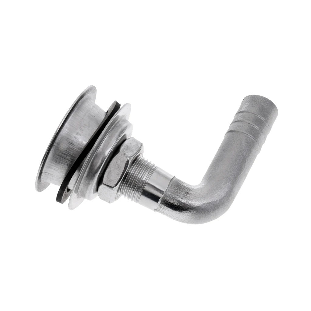 Marine Boat Flush Mount Fuel Gas Tank Vent 90° Heavy Duty Stainless Steel for 5/8