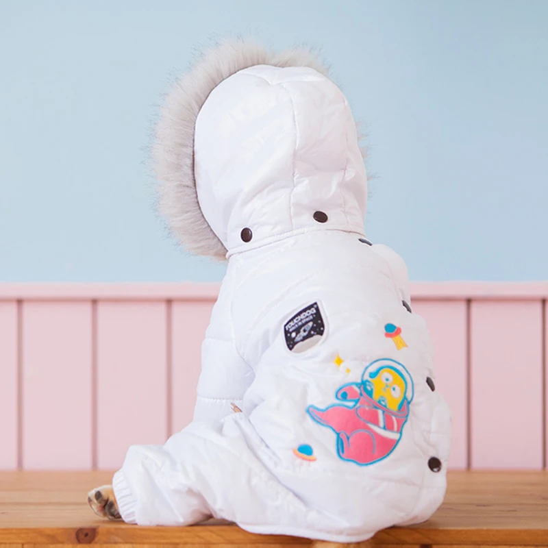 Suprepet Pet четырехногая куртка одежда для собак кошек одежда теплое пальто Удобный зимний комбинезон для собак щенков с капюшоном