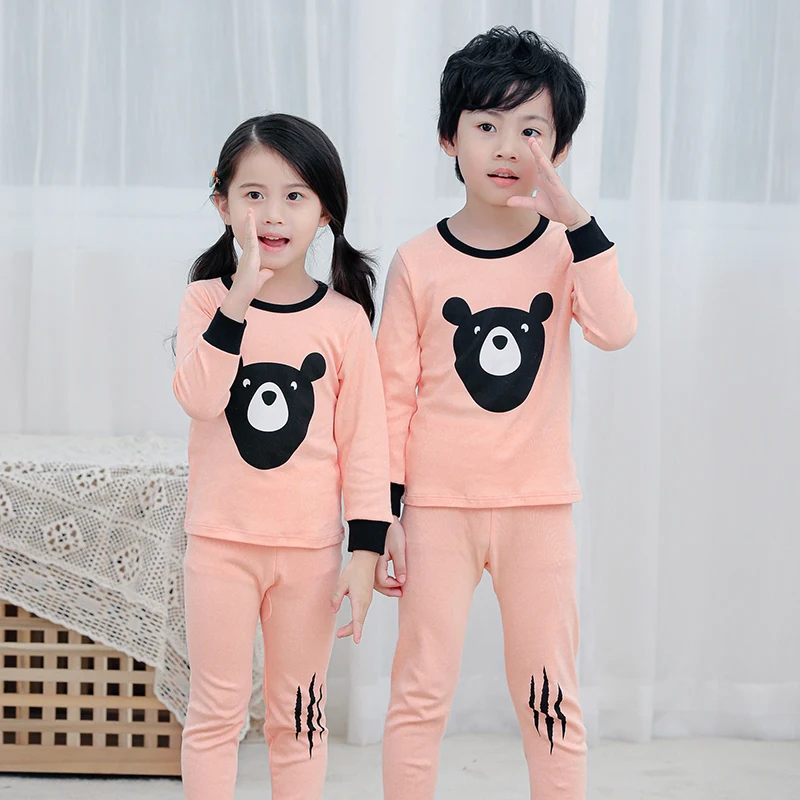 nightgowns and robes	 Autumn Kids Boy Pajamas Sets Girl Sleepwear Children Pijama Top Pants Full Sleeve 2 Piece 100% Cotton Striped Teenage Night Wear christmas pajama sets Sleepwear & Robes