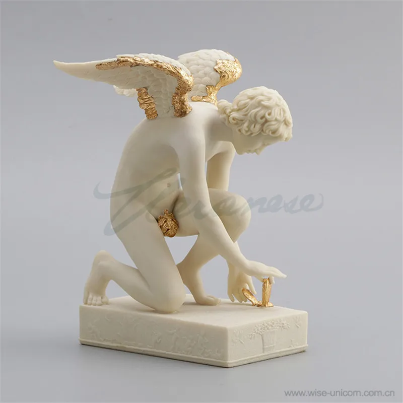 Креативная греческая статуя Купидона, фигурка ангела, Художественная Скульптура, Бабочка, смола, ремесло, украшение дома, аксессуары, подарок на день рождения R3328