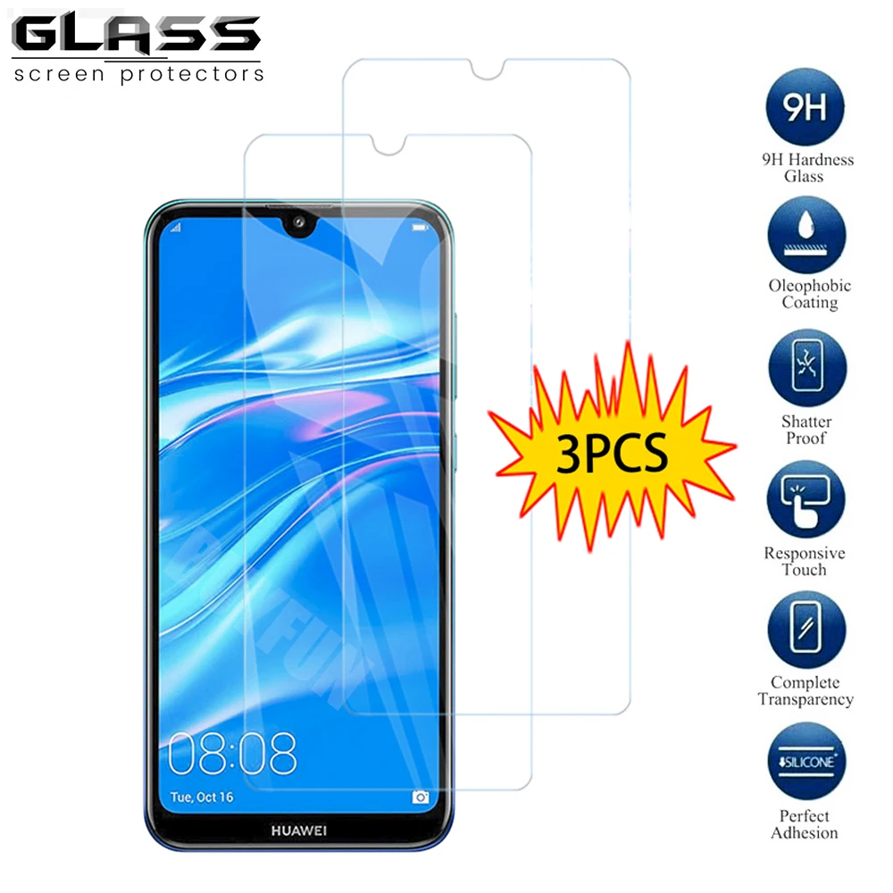 3 шт HD экран пленка стекло на Huawei Y5P 2020 Y5 2019 Защитная для экрана lite 2018 закаленное