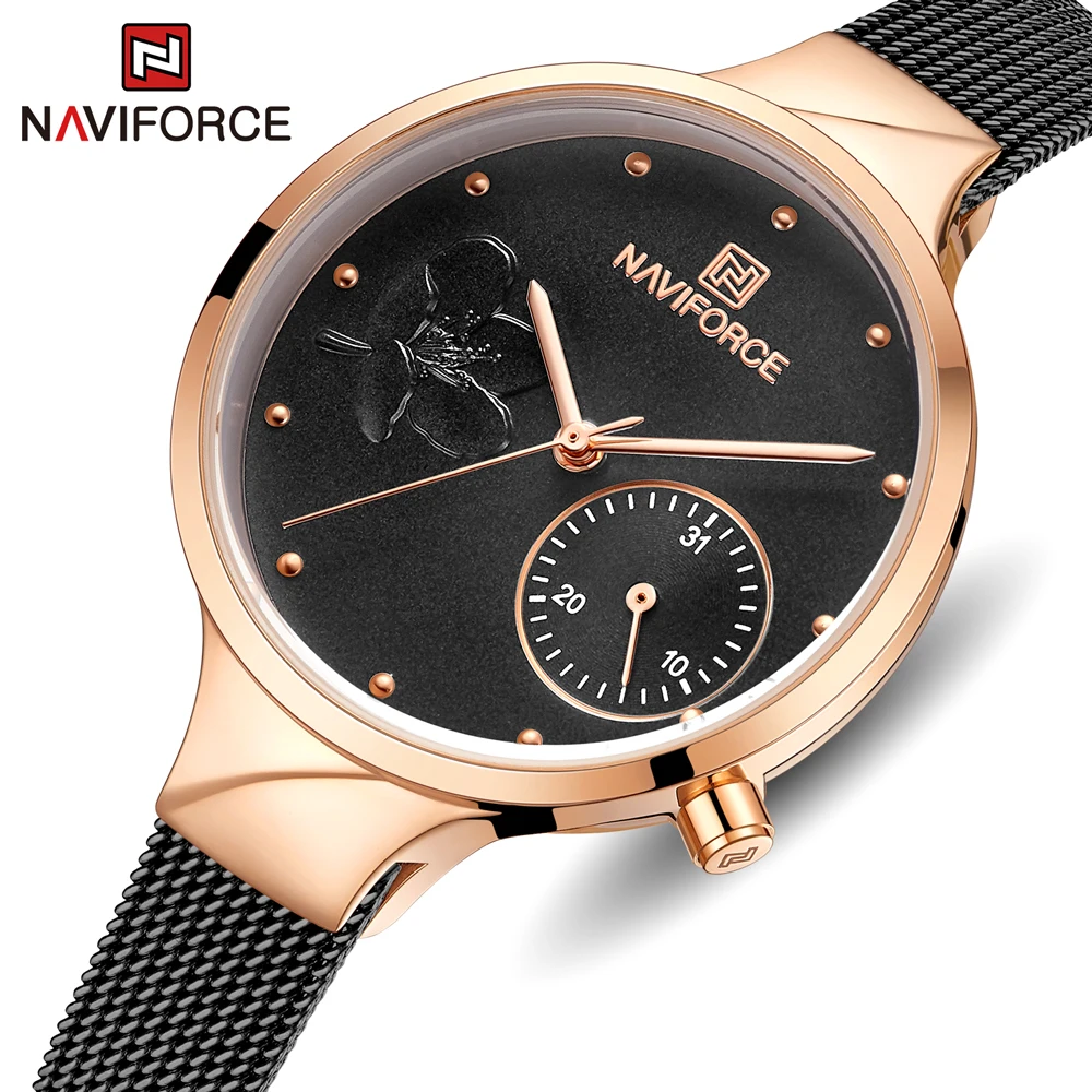 Часы наручные NAVIFORCE женские кварцевые брендовые модные повседневные