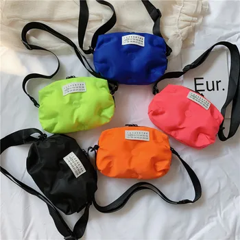 

Summer Children's Solid Shoulder Bag Ins Girl's Cross Small Bag Fluorescent Cute Single Shoulder Mini Accessories Bag Fashion